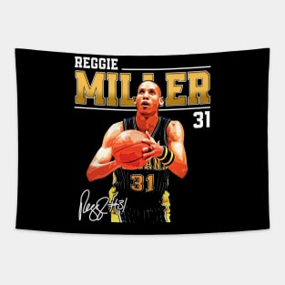 Reggie Miller Choke Sign Basketball Legend Signature Vintage Retro 80s 90s Bootleg Rap Style Tapestry