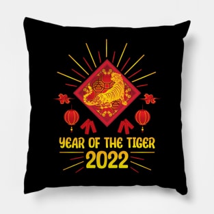 Good Luck Zodiac Happy Chinese New Year of the Tiger 2022 Pillow