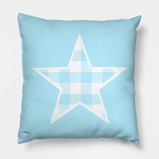 Soft Blue and White Buffalo Plaid Pillow