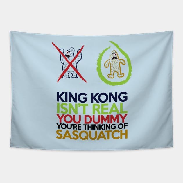 King Kong vs. Sasquatch Tapestry by potatonomad