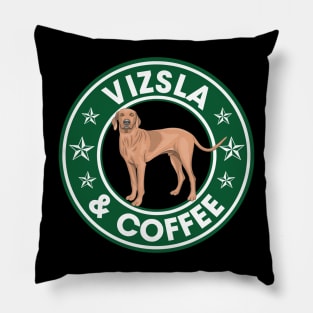 Vizsla And Coffee Pillow