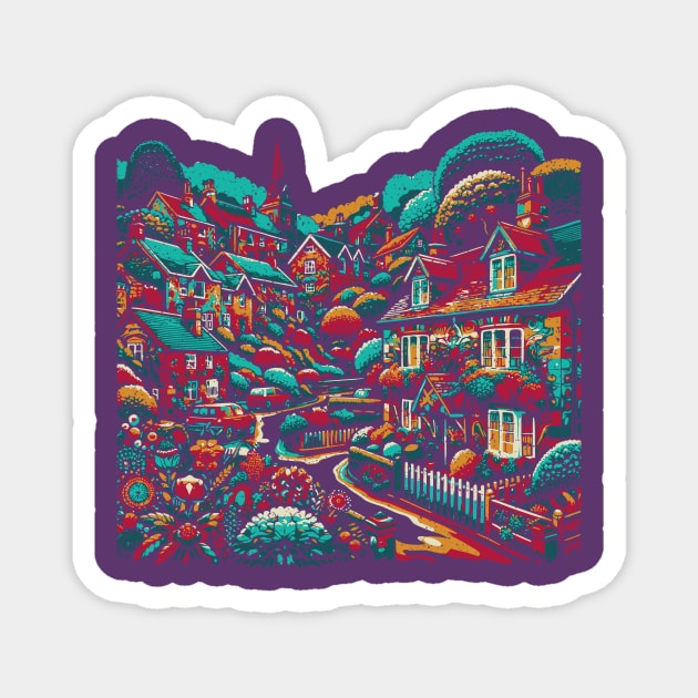 Swirling Village Magnet by JSnipe