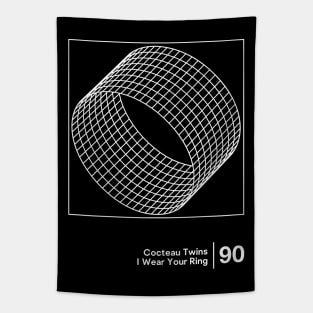 Cocteau Twins - Minimalist Graphic Fan Art Design Tapestry