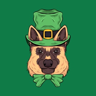 german shepherd st patricks day dog funny cute T-Shirt