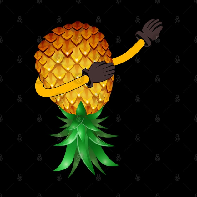 Funny Swinger Upside Down Dabbing Pineapple by LemoBoy