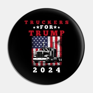 Truckers For Trump 2024 Pin