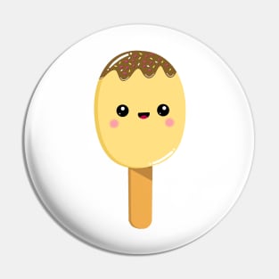 Cute yellow lollipop, kawaii ice lolly, ice cream, summer foods, Pin