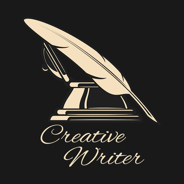 Creative Writer Feather Pen Author Poet by Foxxy Merch