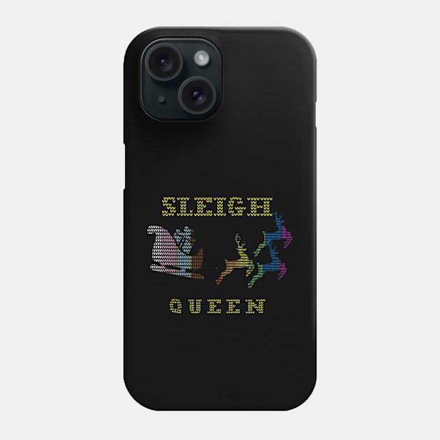 Sleigh Queen Fun Ugly Christmas Phone Case by CottonGarb