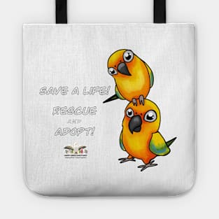 Save a Life!  Rescue & Adopt ~ Sun Conure Tote