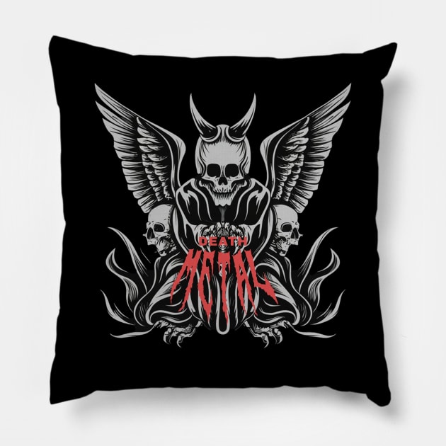 Skull devil play swift Pillow by Aldrvnd