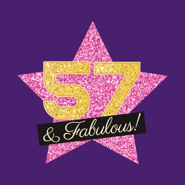 57th Birthday Gifts Women Fabulous - Pink Gold by BetterManufaktur