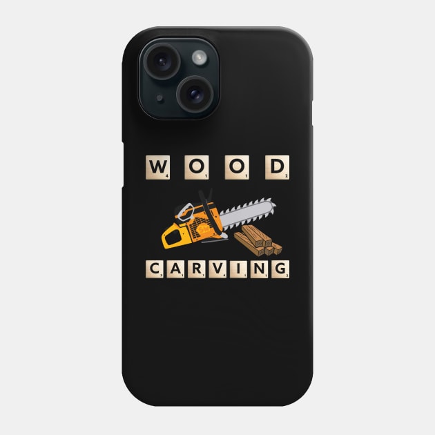 CHAINSAW CARVING. Phone Case by MariooshArt