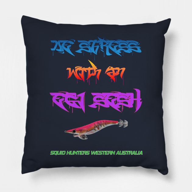 DESTRESS 02 Pillow by squidhunterwa