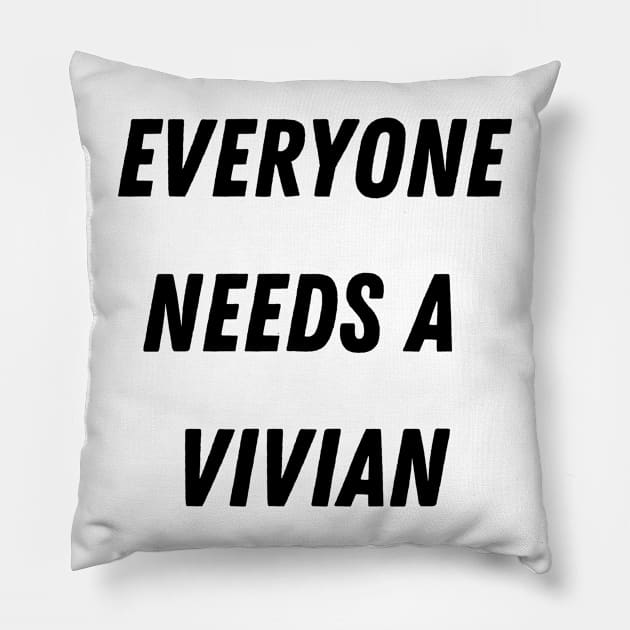 Vivian Name Design Everyone Needs A Vivian Pillow by Alihassan-Art