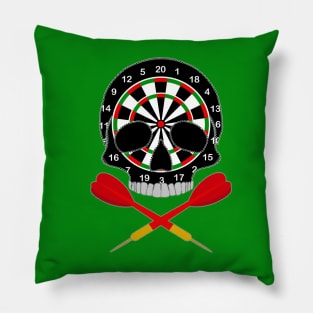 Skull with Darts Pillow