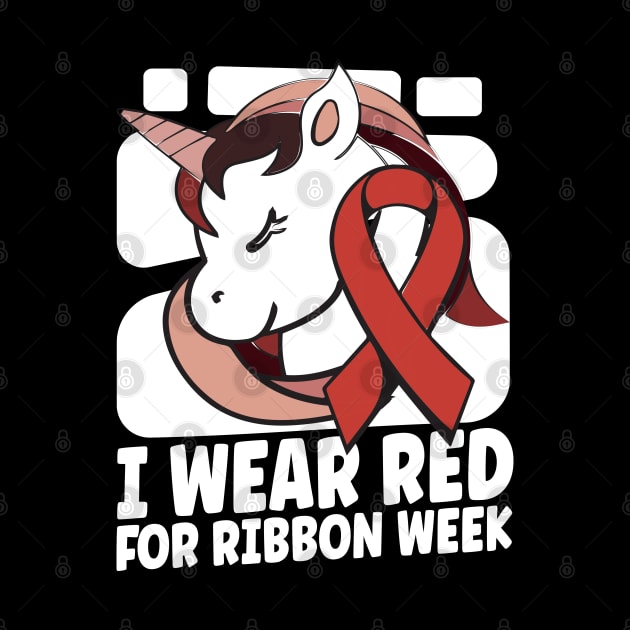 I Wear Red For Ribbon Week by Jabir