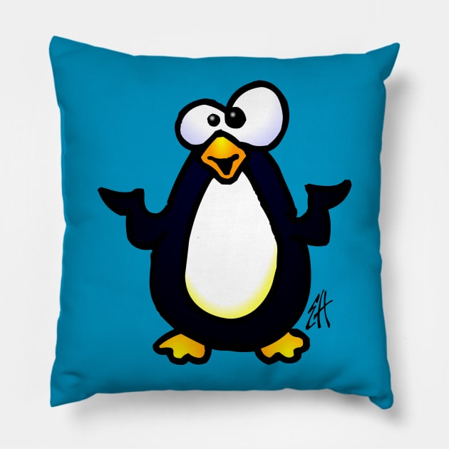 Penguin Pillow by Cardvibes