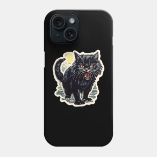 Angry Black Cat Phone Case