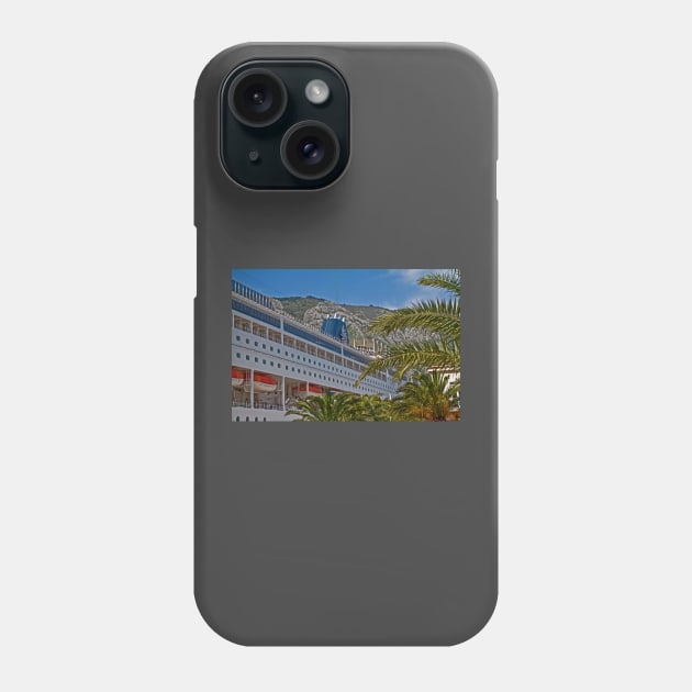 Cruise Ship at Kotor, Montenegro Phone Case by vadim19