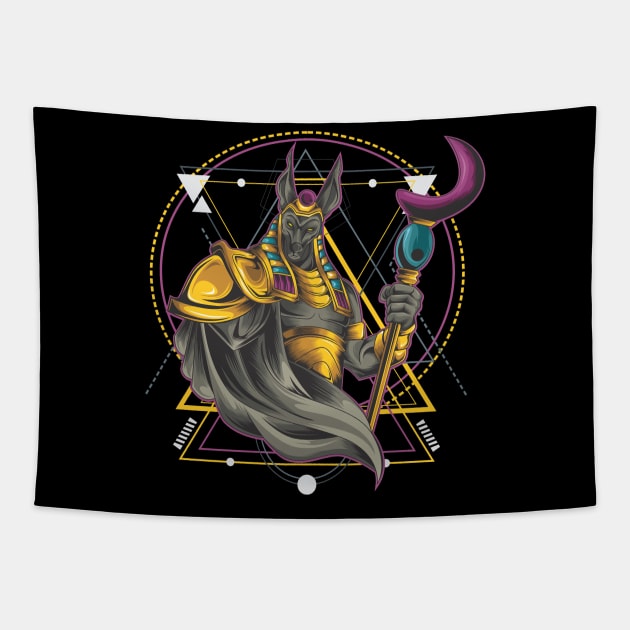 Anubis King Design Tapestry by Mako Design 