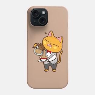 Waiter cat (orange) Phone Case