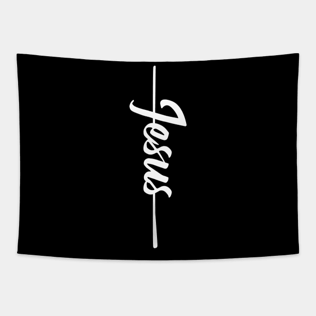 Jesus Signature Christian Shirt Tapestry by worshiptee
