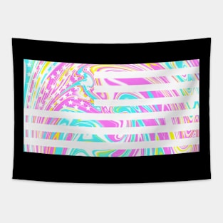 PSYCHEDELIC AMERICAN FLAG Tapestry