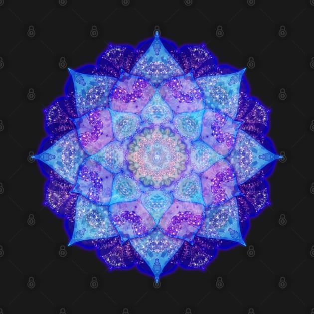 Purple Blue Mandala Design, Sacred Geometry by Dream and Design