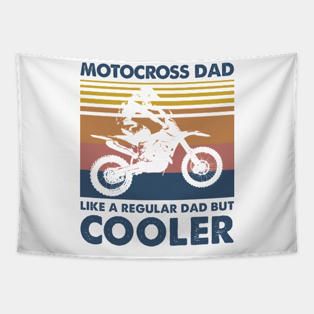 Motocross Dad Vintage Gift Father's Day Tapestry by Soema