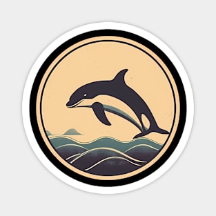 Minimal Orca, Love Orcas Magnet