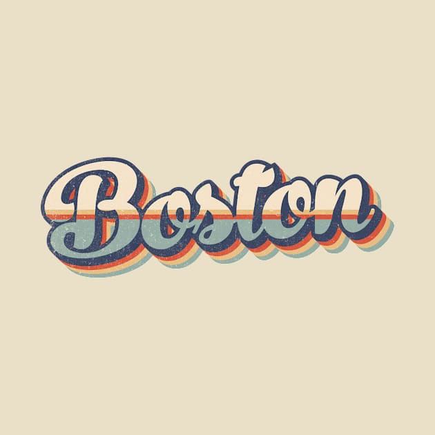 Boston // Retro Vintage Style by Stacy Peters Art