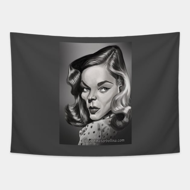 Lauren Bacall Tapestry by cristinatorbellina