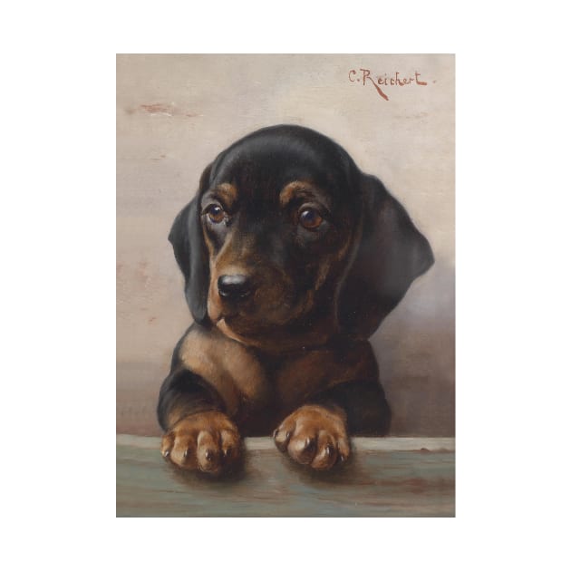 Young Dachshund by Carl Reichert by Classic Art Stall