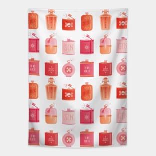 flasks pink Tapestry