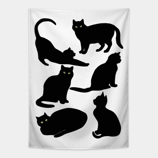 Black Cats Tapestry by LeanneSimpson