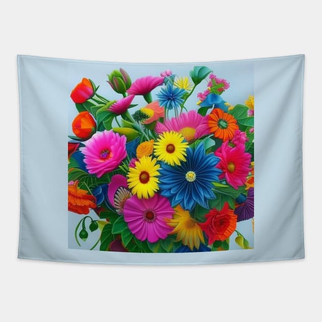 Bright flowers Tapestry by Love of animals