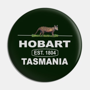 Hobart, Tasmania with Iconic Tasmanian Tiger Pin