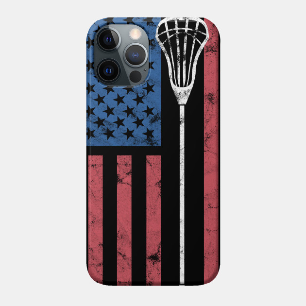 USA - Lacrosse - America - Patriotic Lacrosse Shirt - Lacrosse - Phone Case