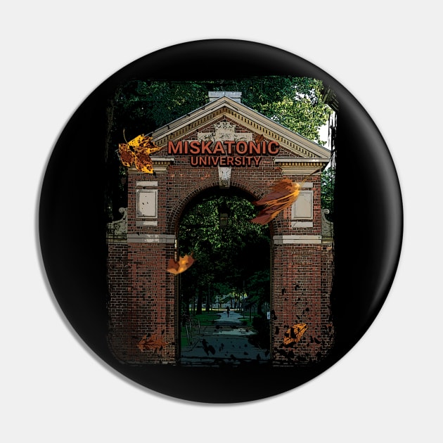 Arkham Miskatonic University Tor Eingang Horror Pin by Schimmi