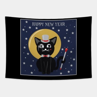 New Year Cat Tapestry