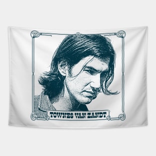 Townes Van Zandt // Retro Style Fan Art Design Tapestry