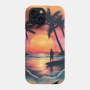 surfer beach Phone Case