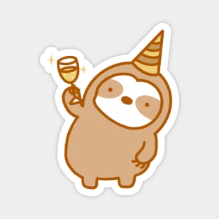 Cute Party Celebration Sloth Magnet