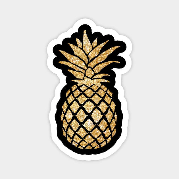 Glittery Pineapple Magnet by lolosenese