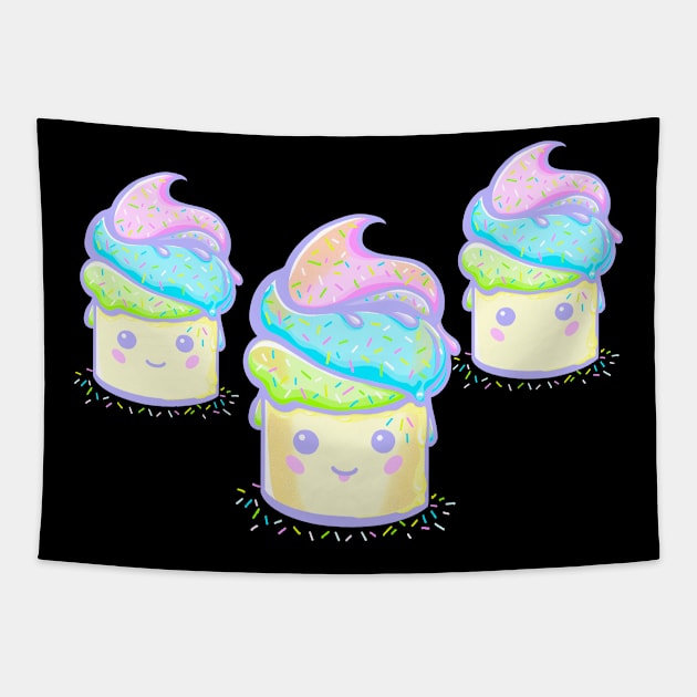 Kawaii x 3 Tapestry by Trizi‘s Art