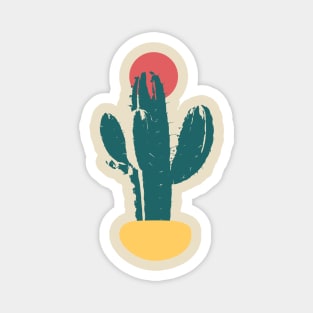 Minimalist Abstract Nature Art #50 Desert Cactus Magnet