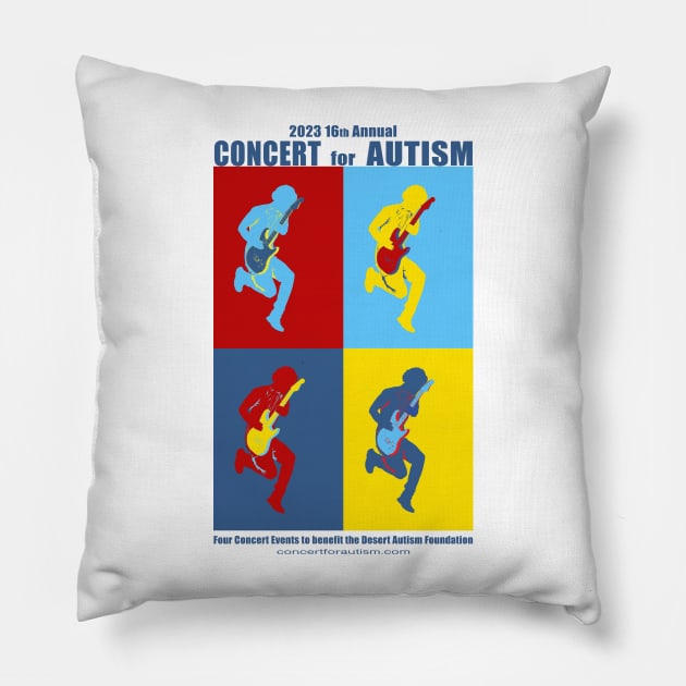 2023 16th Annual Concert for Autism teaser t-shirt Pillow by ConcertforAutism