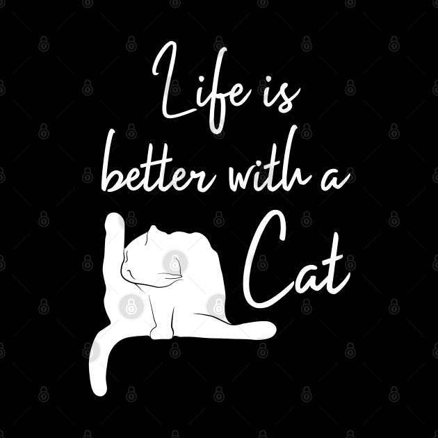 LIfe is Better with a Cat | Black by Wintre2