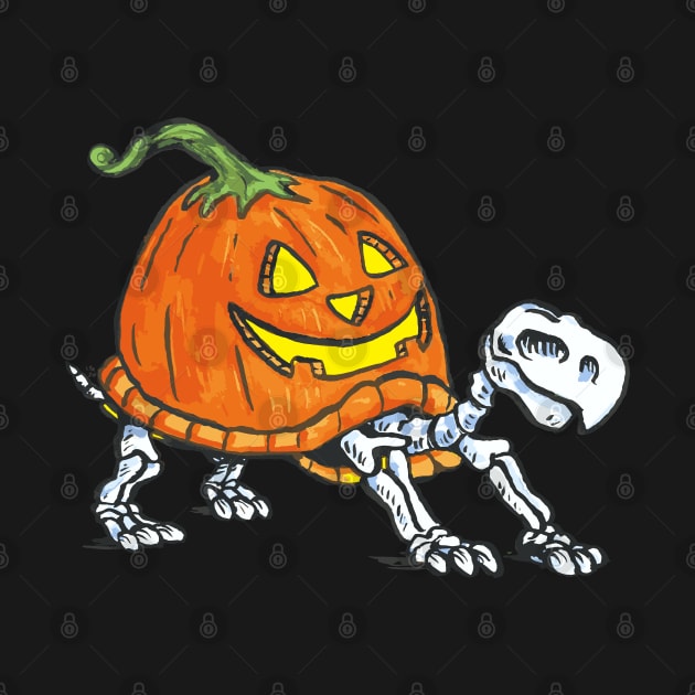 Pumpkin Turtle Skeleton Jack O' Lantern by LAB Ideas